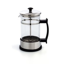 Cafetière with Plunger Quid Serenia Transparent Glass Stainless steel 600 ml (6 Units)