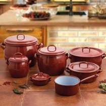 Saucepan Quid Clasico Esmalte Maroon Metal Steel Ø 14 cm (12 Units)