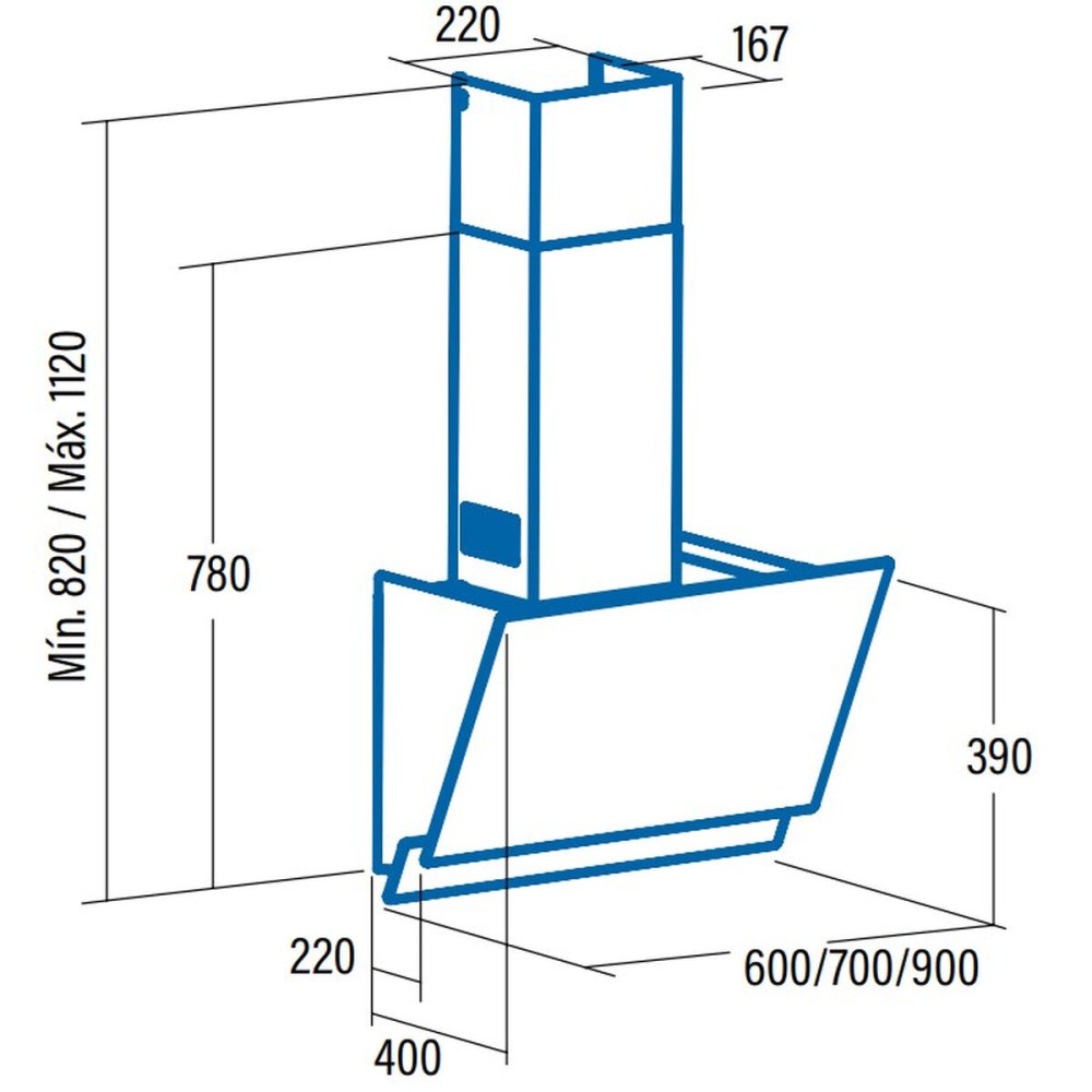 Conventional Hood Cata JUNO 900XGWH White