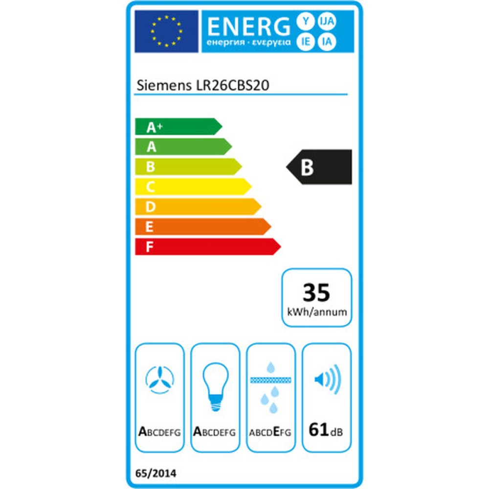 Hotte standard Siemens AG LR26CBS20 Blanc