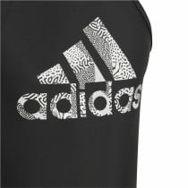 Badeanzug für Mädchen Adidas Big Logo Schwarz