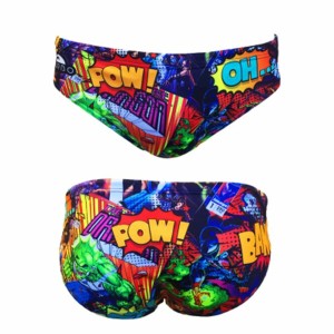 Herren-Slip Turbo 	Super Comic Blau