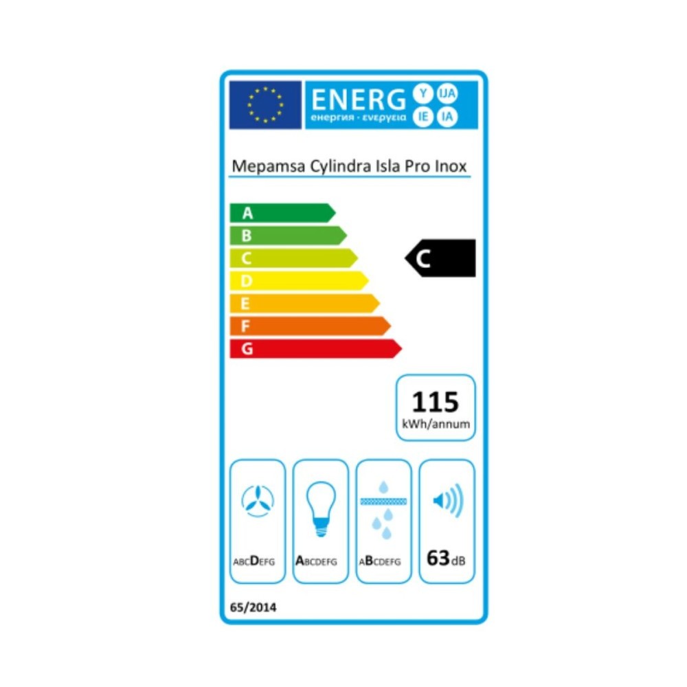 Conventional Hood Mepamsa CYLINDRAISLAPRO 37 cm 750 m³/h 254W A