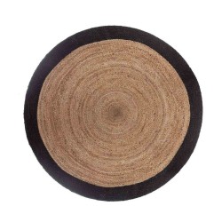 Carpet Atmosphera Black Ø 120 cm Jute