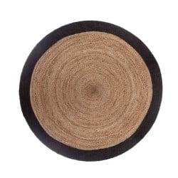 Teppich Atmosphera Schwarz Ø 120 cm Jute