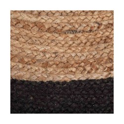 Teppich Atmosphera Schwarz Ø 120 cm Jute