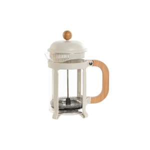 Kolben-Kaffeemaschine Home ESPRIT Weiß natürlich Edelstahl 800 ml 15 x 10 x 22 cm