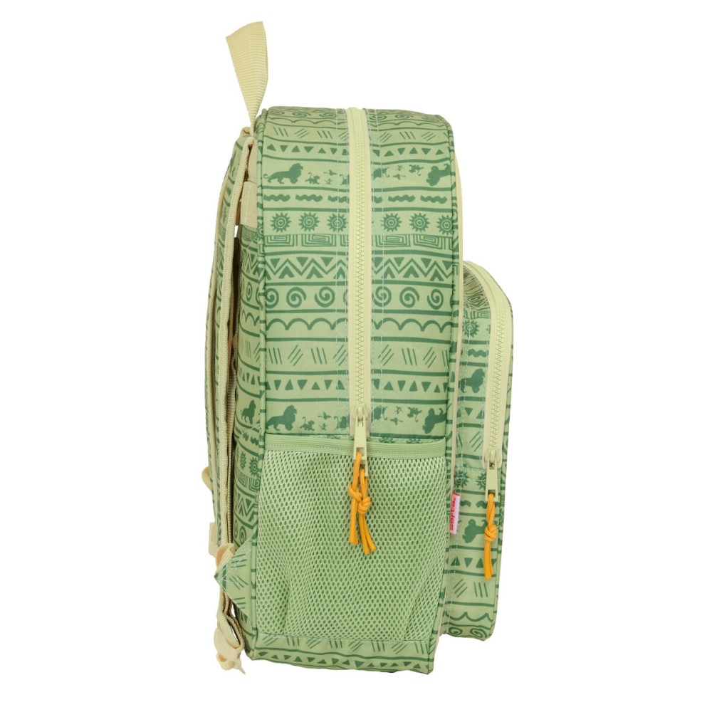 School Bag Mufasa Green Beige 33 x 42 x 14 cm