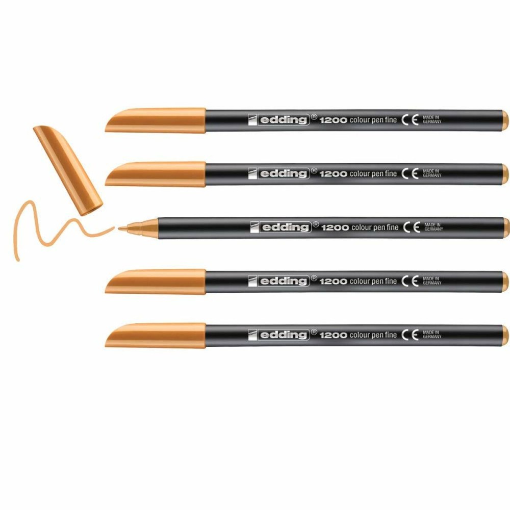 Felt-tip pens Edding 1200 Light orange (5 Units)