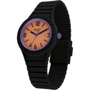 Herrenuhr Hip Hop HWU1082 Schwarz Orange