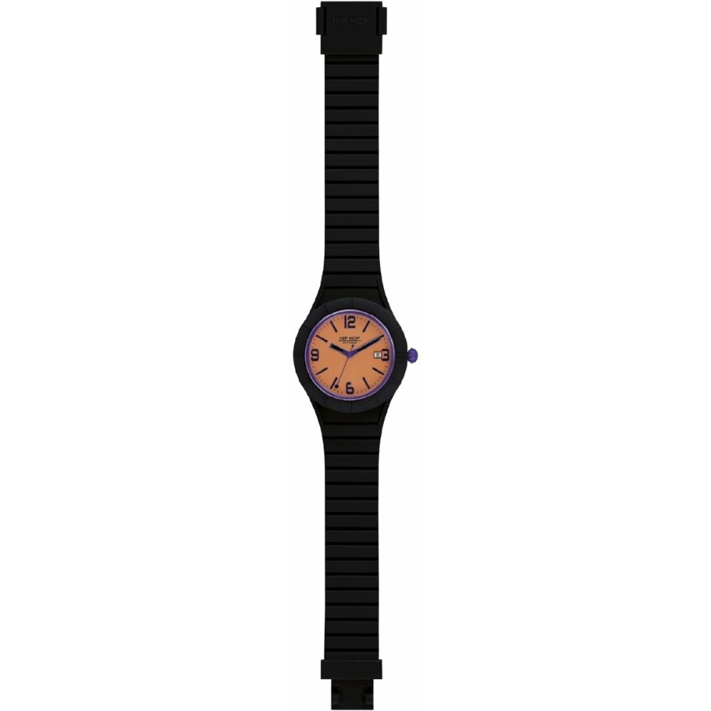 Herrenuhr Hip Hop HWU1082 Schwarz Orange