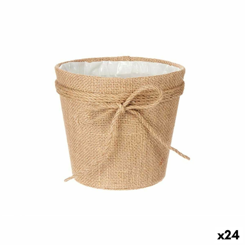 Planter Lasso Brown Cloth 16 x 15 x 16 cm (24 Units)