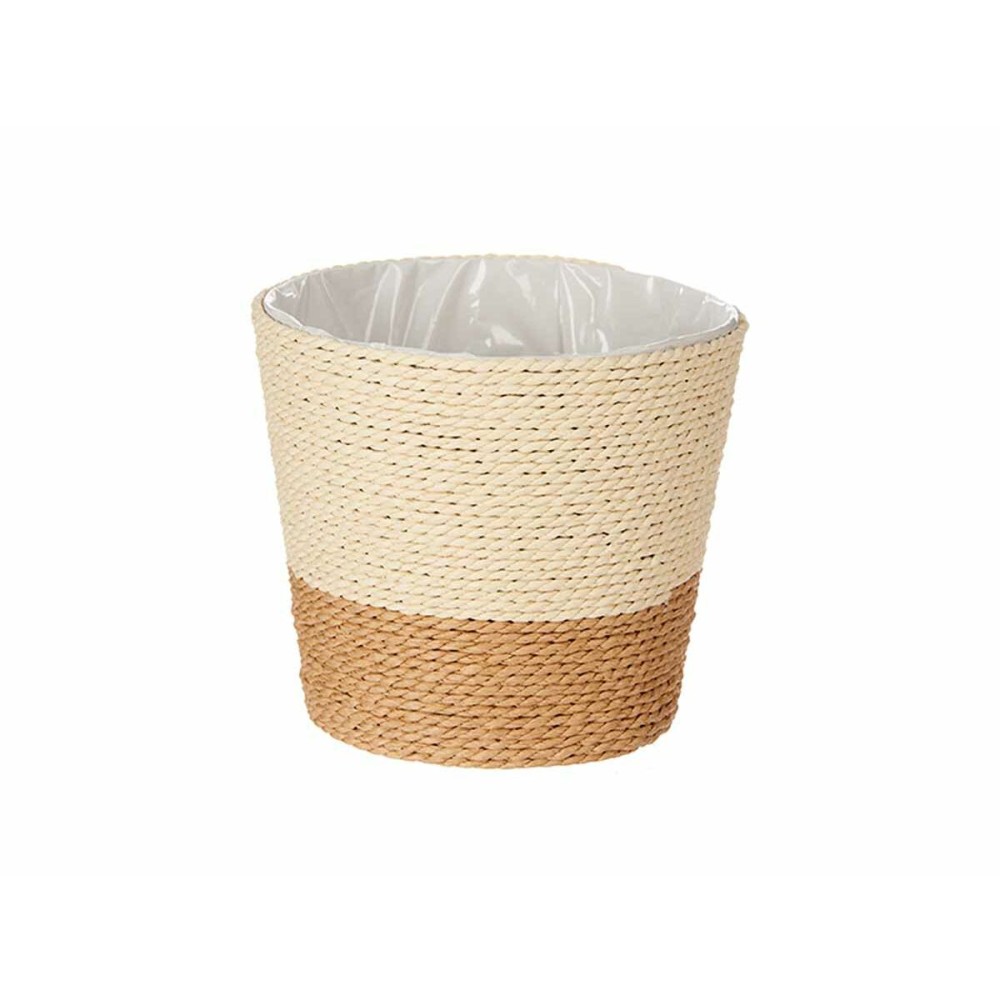 Cache-pot Ibergarden 86438 Marron Corde Plastique 16 x 14,5 x 16 cm (24 Unités)