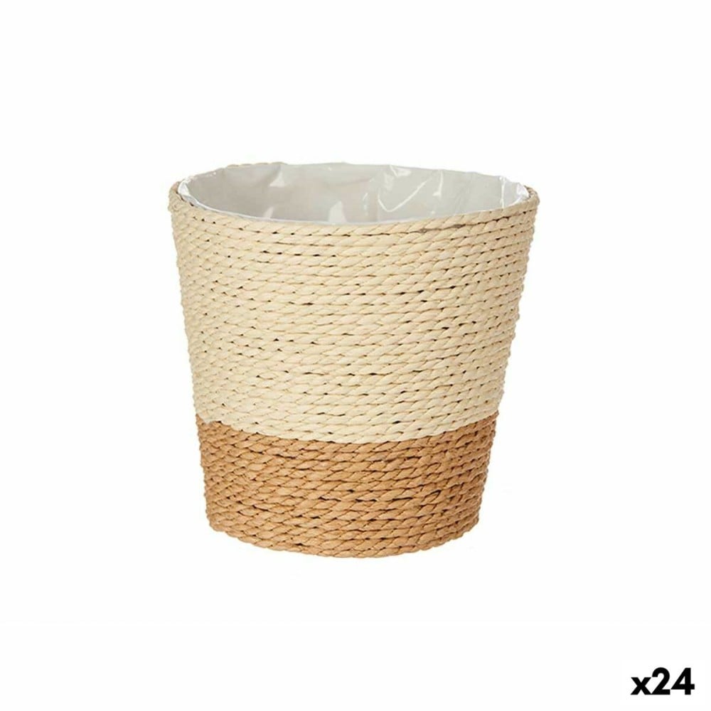 Blumentopf Ibergarden WY21-73 Braun Schnur Kunststoff 14 x 12,5 x 14 cm (24 Stück)