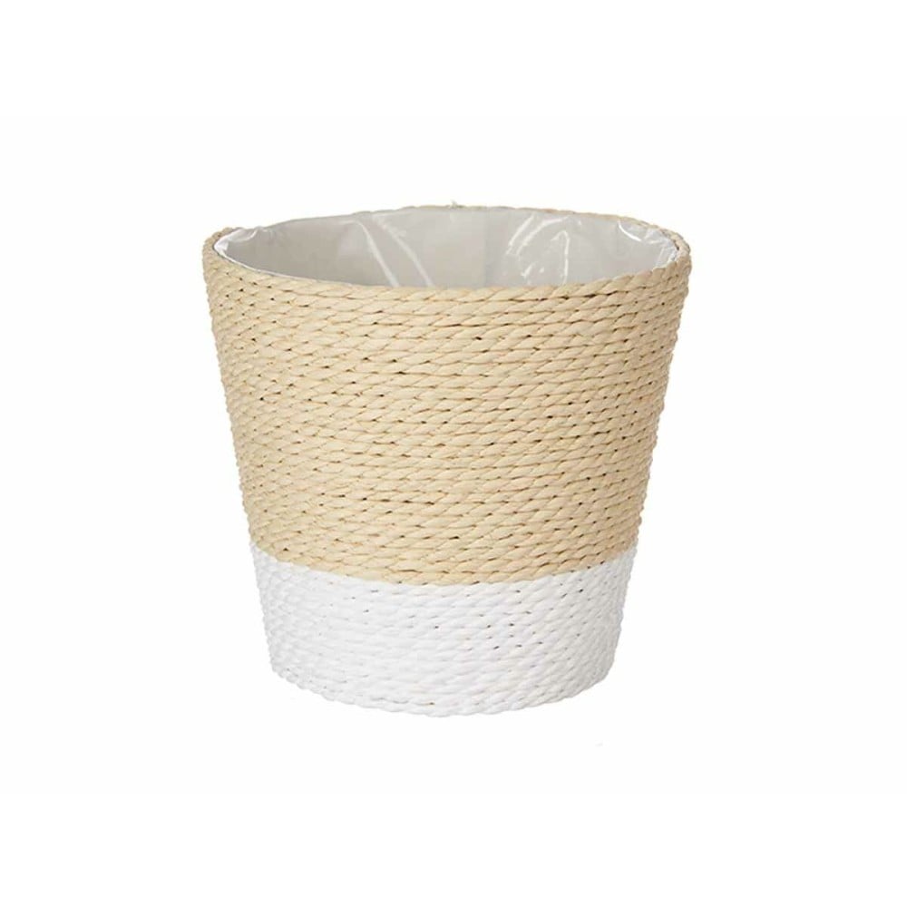 Cache-pot Ibergarden 86440 Blanc Corde Plastique 14 x 12,5 x 14 cm (24 Unités)