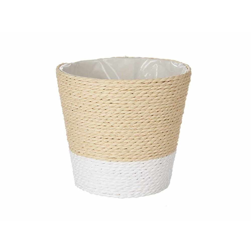 Planter Ibergarden 86440 White Rope Plastic 14 x 12,5 x 14 cm (24 Units)