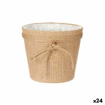 Blumentopf Ibergarden WY18-69 Braun Stoff Schleife 19,5 x 17,5 x 19,5 cm (24 Stück)