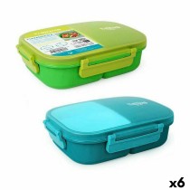 Lunchbox hermetisch ThermoSport 3 Fächer rechteckig 900 ml (6 Stück)