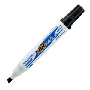 marqueur craie liquide Bic Velleda 1751 Noir (12 Pièces)