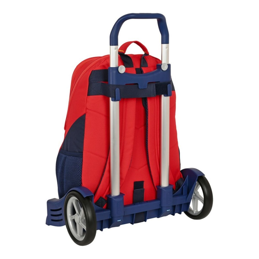 School Rucksack with Wheels RFEF Red Blue (32 x 44 x 16 cm)