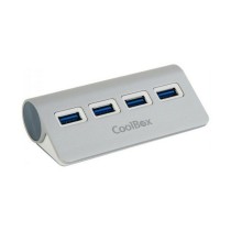 Hub USB CoolBox COO-HU4ALU3 Silberfarben