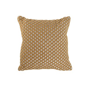 Coussin Home ESPRIT Moutarde Frange Boho 45 x 45 cm