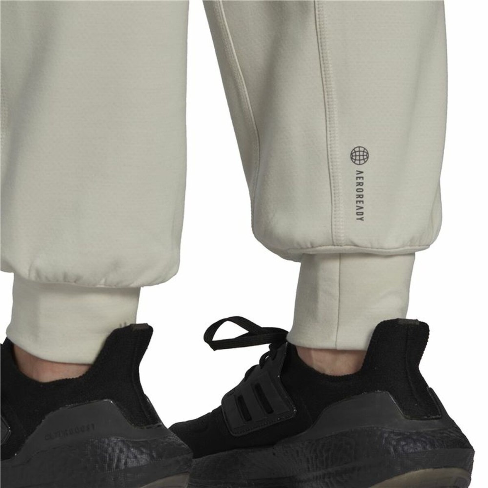 Long Sports Trousers Adidas Aeroready Studio Lady Beige