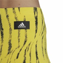 Leggings de Sport pour Femmes Adidas Future Icons Animal-Print Jaune