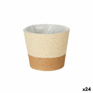 Cache-pot Marron Corde Plastique 19,5 x 17,5 x 19,5 cm (24 Unités)