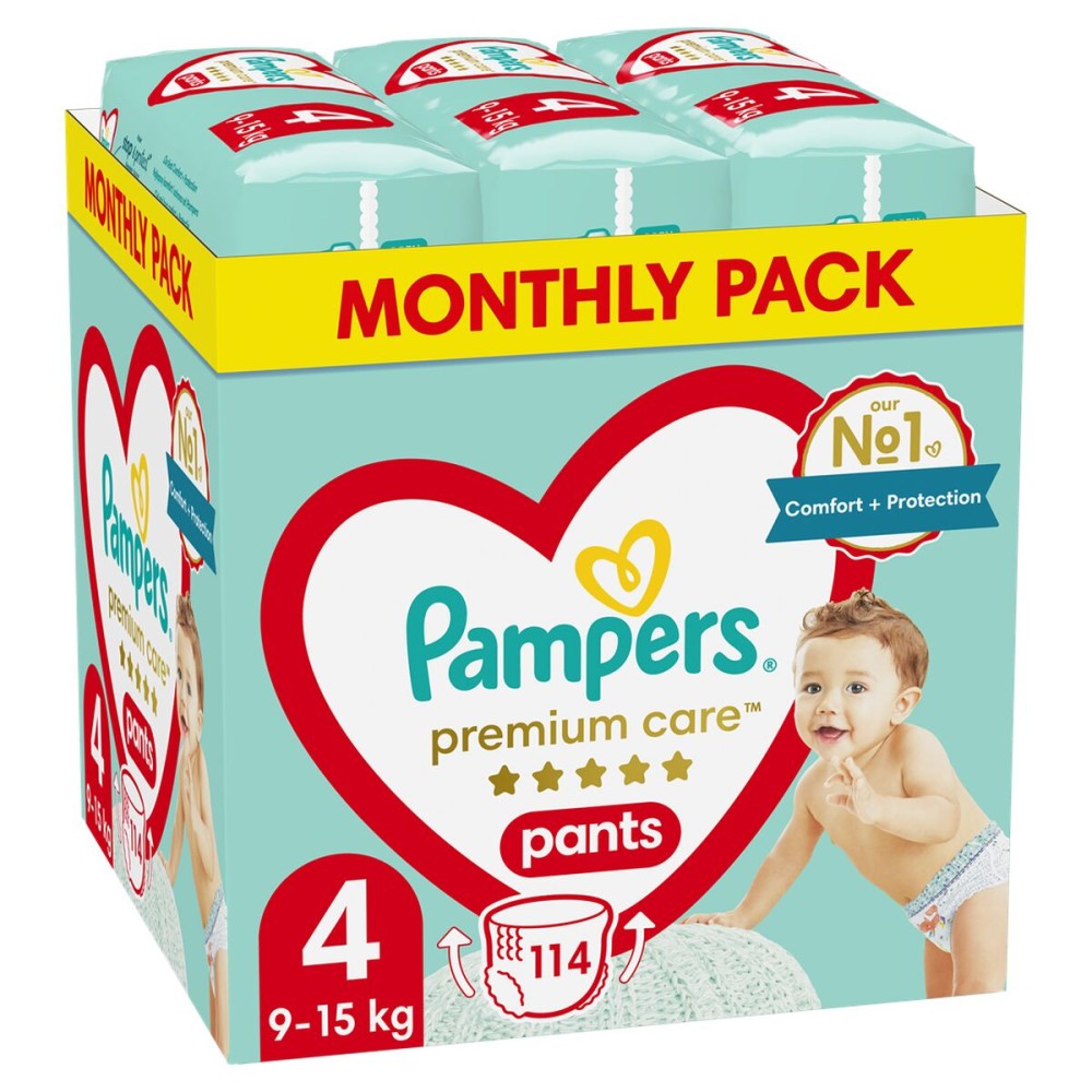 Disposable nappies Pampers                                 9-15 kg 4 (114 Units)