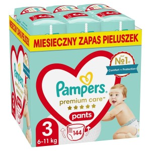 Couches jetables Pampers                                 6-11 kg 3 (144 Unités)