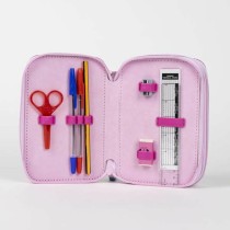 Trousse d'écolier Fuchsia 12,5 x 6,5 x 19,5 cm