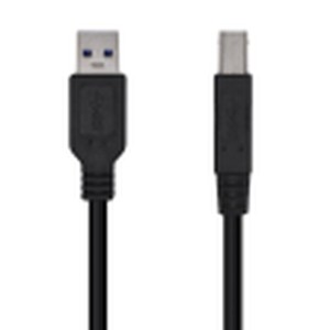 USB Cable Aisens Black 2 m (1 Unit)