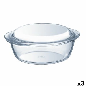 Topf mit Deckel Pyrex Essentials Durchsichtig 3,2 L (3 Stück)