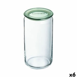 Bocal Luminarc Pure Jar Vert verre 1,5 L (6 Unités)