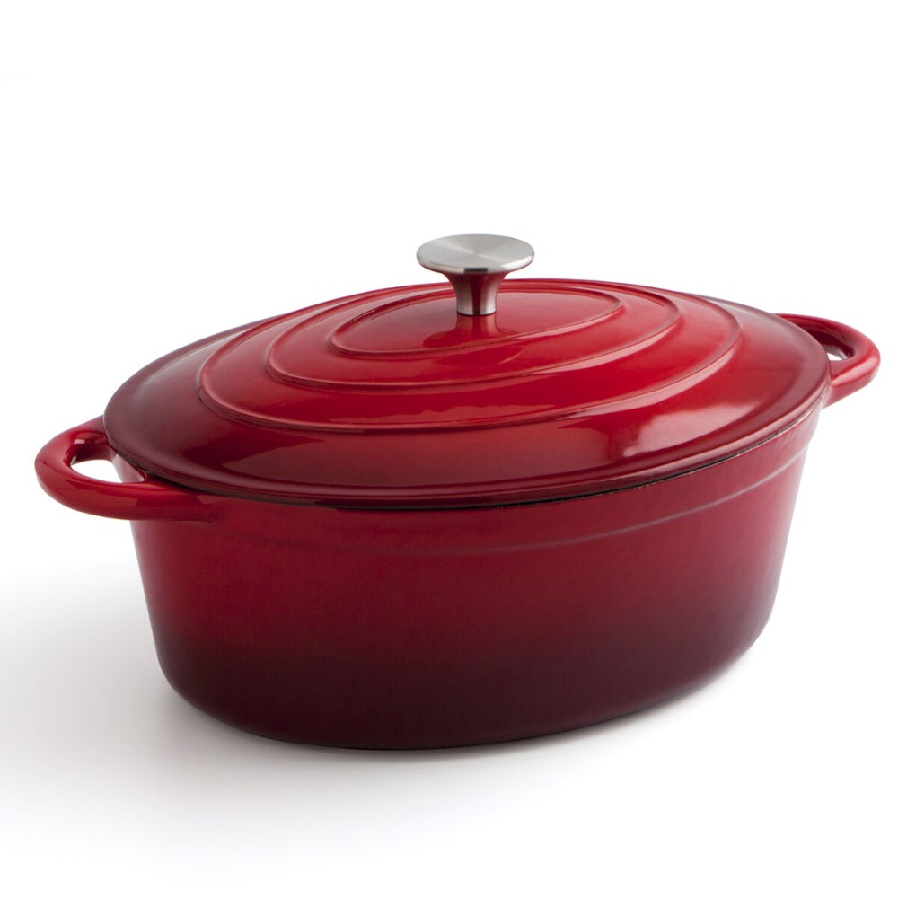 Casserole avec Couvercle Bidasoa Fierro Rouge 4,3 L 30 x 23 cm (2 Unités)