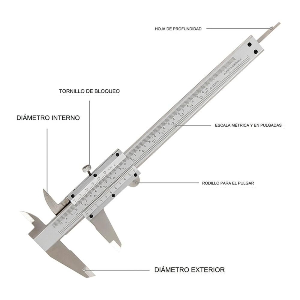 Calibre Workpro Vernier Aluminium 0,02 mm