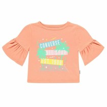 Kurzarm-T-Shirt für Kinder Converse  Ruffle  Lachsfarben