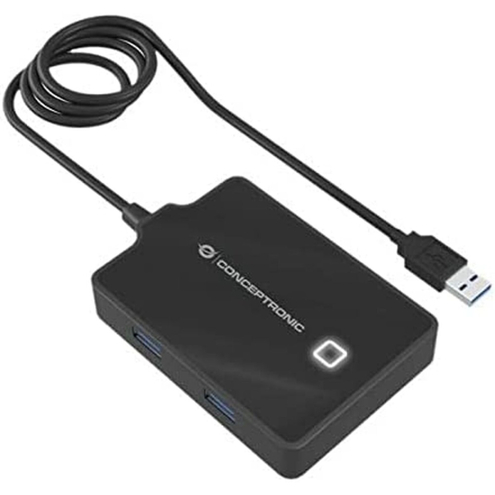 Hub USB Conceptronic HUBBIES11BP Schwarz