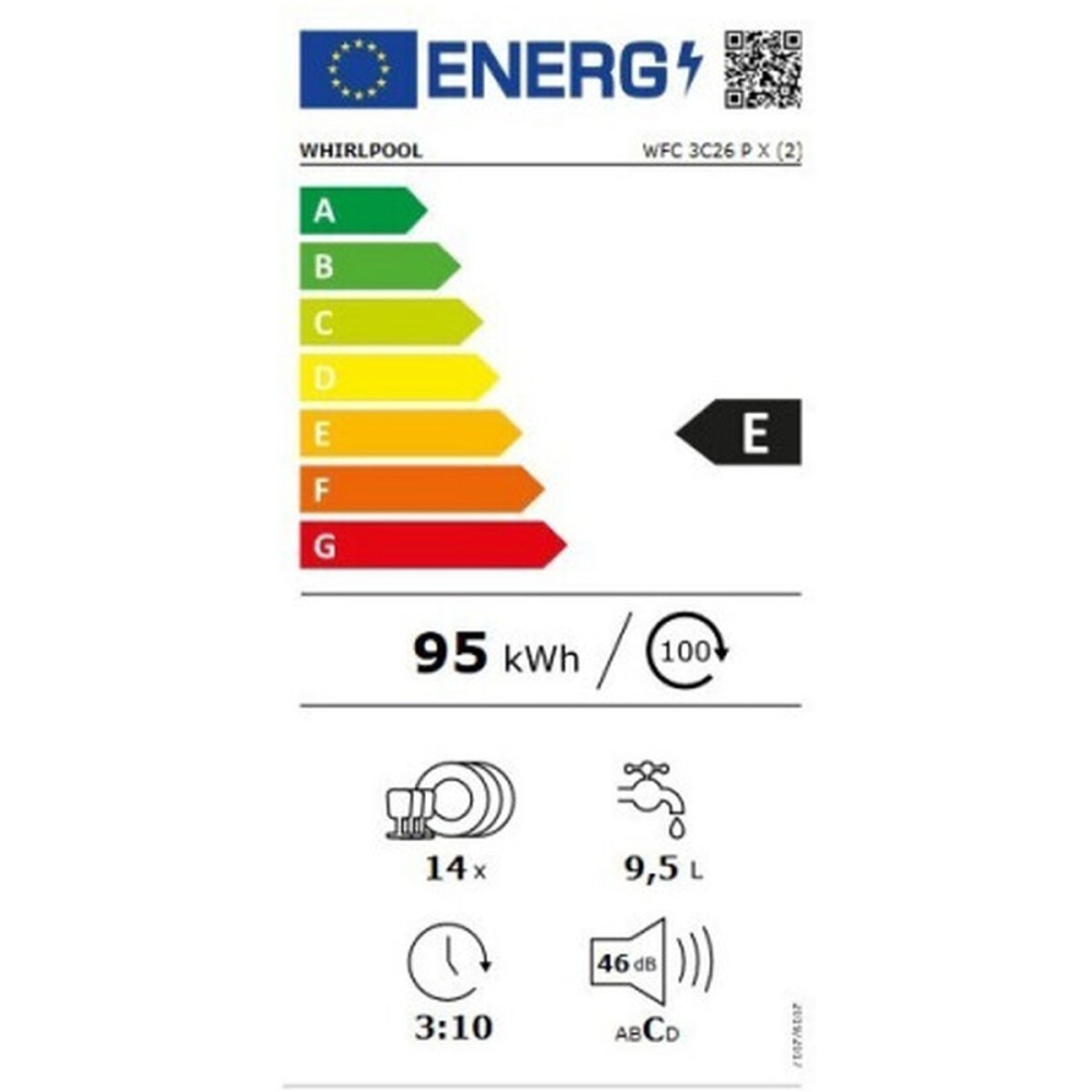 Geschirrspüler Whirlpool Corporation WFC3C26PX