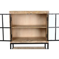 Buffet DKD Home Decor 85 x 45 x 100 cm Naturel Noir Métal Bois de manguier