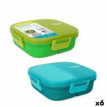 Lunchbox hermetisch ThermoSport 3 Fächer karriert 900 ml (6 Stück)