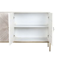 Buffet DKD Home Decor 170 x 40 x 90 cm Doré Métal Blanc Bois de manguier