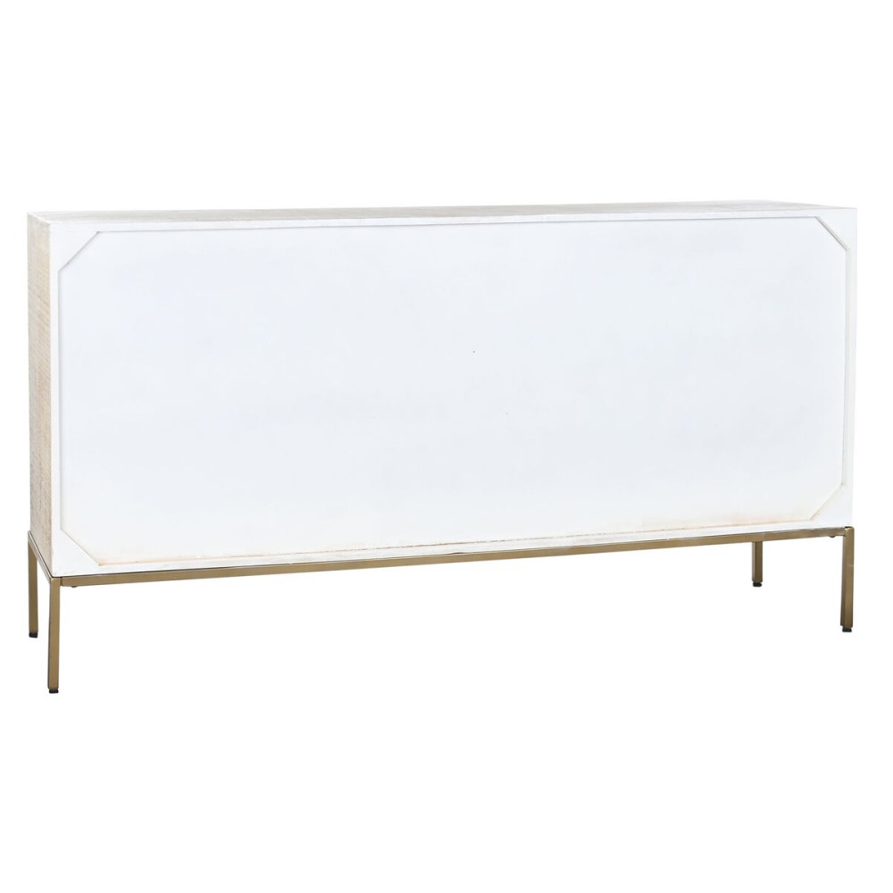 Buffet DKD Home Decor 170 x 40 x 90 cm Doré Métal Blanc Bois de manguier