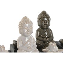 Brenner Home ESPRIT aus Keramik Holz MDF Buddha 24 x 8 x 14 cm (2 Stück)