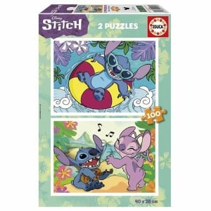 Set mit 2 Puzzeln Stitch 100 Stücke