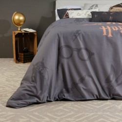 Housse de Couette Harry Potter Deathly Hallows Multicouleur 175 Fils 200 x 200 cm Lit de 120