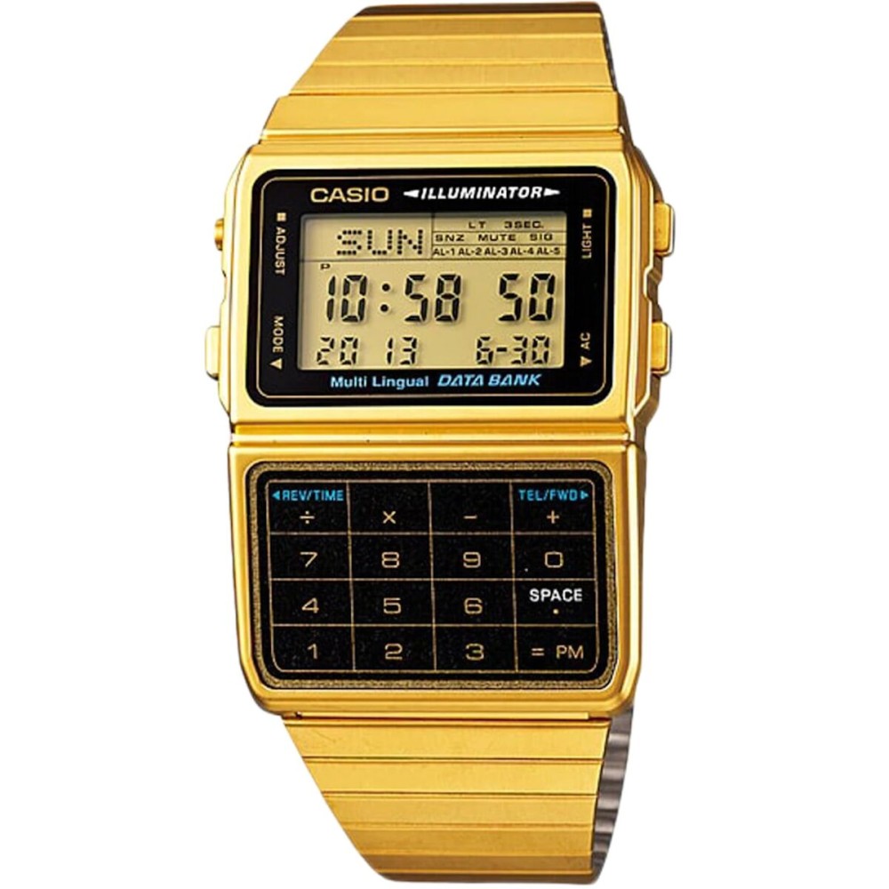 Montre Unisexe Casio DATABANK CALCULATOR GOLD