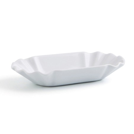 Plateau apéritif Quid Gastro Fun Blanc Céramique 20,5 x 11 x 3,5 cm (12 Unités) (Pack 12x)