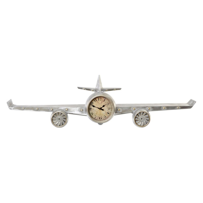 Wanduhr DKD Home Decor Flugzeug Metall Holz MDF (101 x 22 x 26 cm)